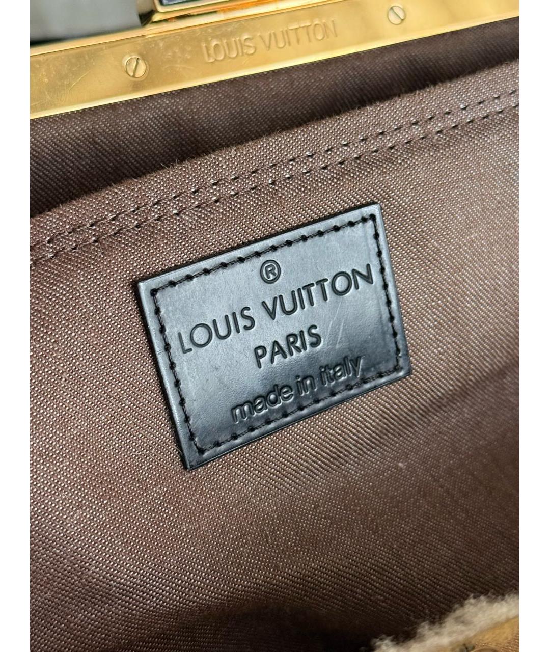 LOUIS VUITTON Коричневая сумка с короткими ручками из лакированной кожи, фото 6