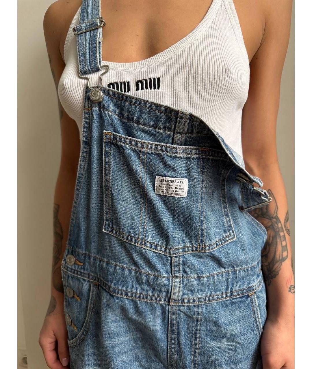 LEVI'S Голубой деним комбинезон, фото 3