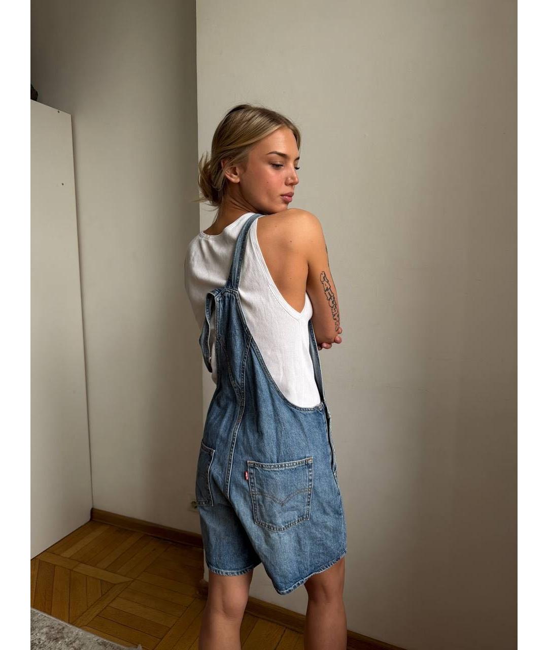 LEVI'S Голубой деним комбинезон, фото 5