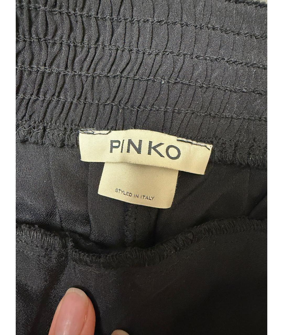 PINKO Черные вискозные шорты, фото 4