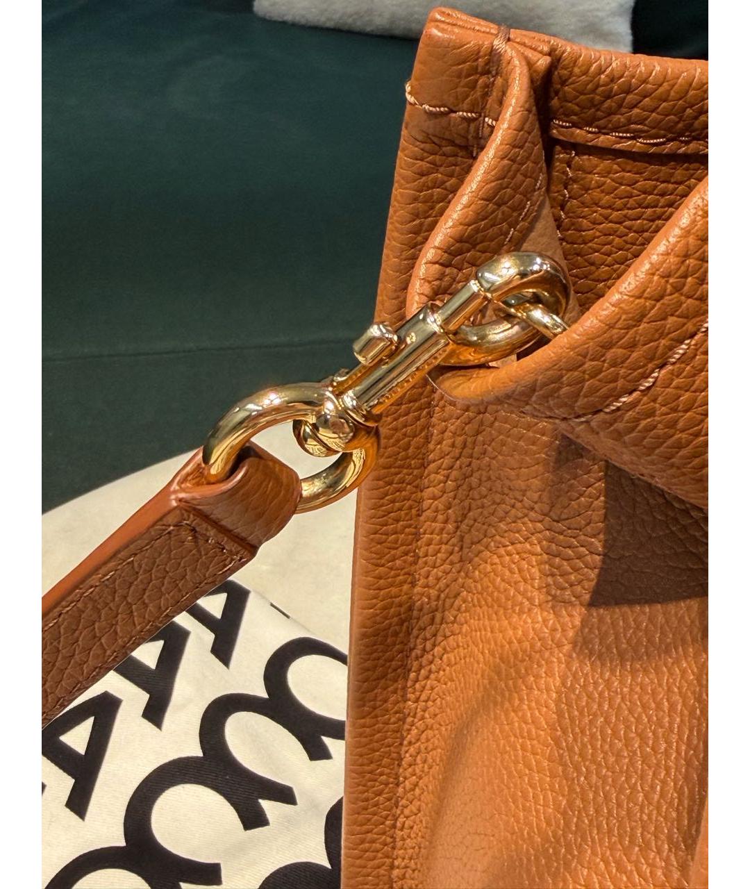 MARC JACOBS Коричневая кожаная сумка тоут, фото 5