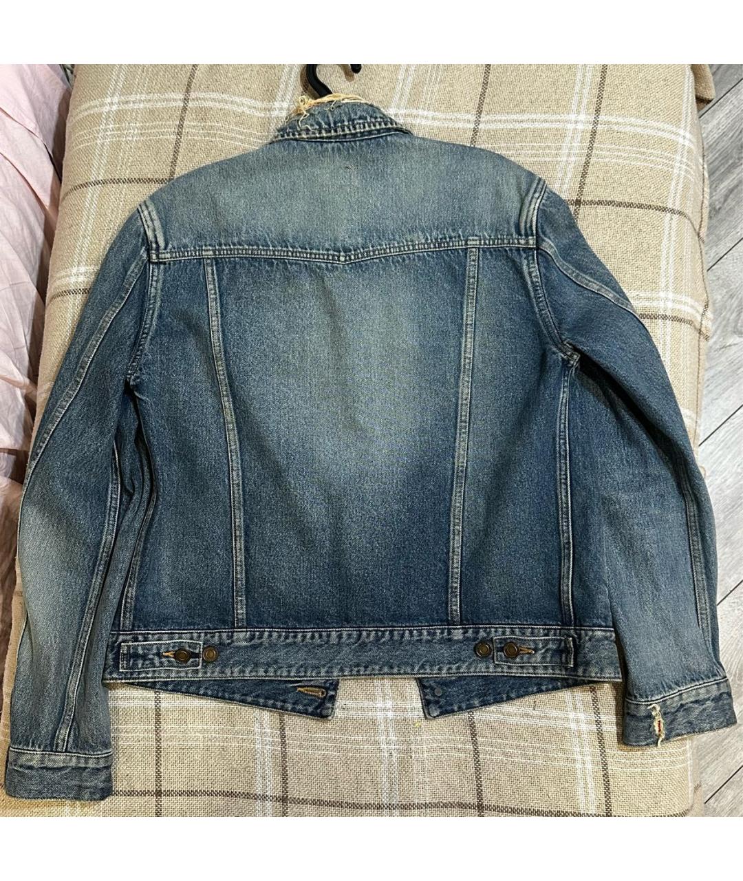 SAINT LAURENT Синяя деним куртка, фото 2