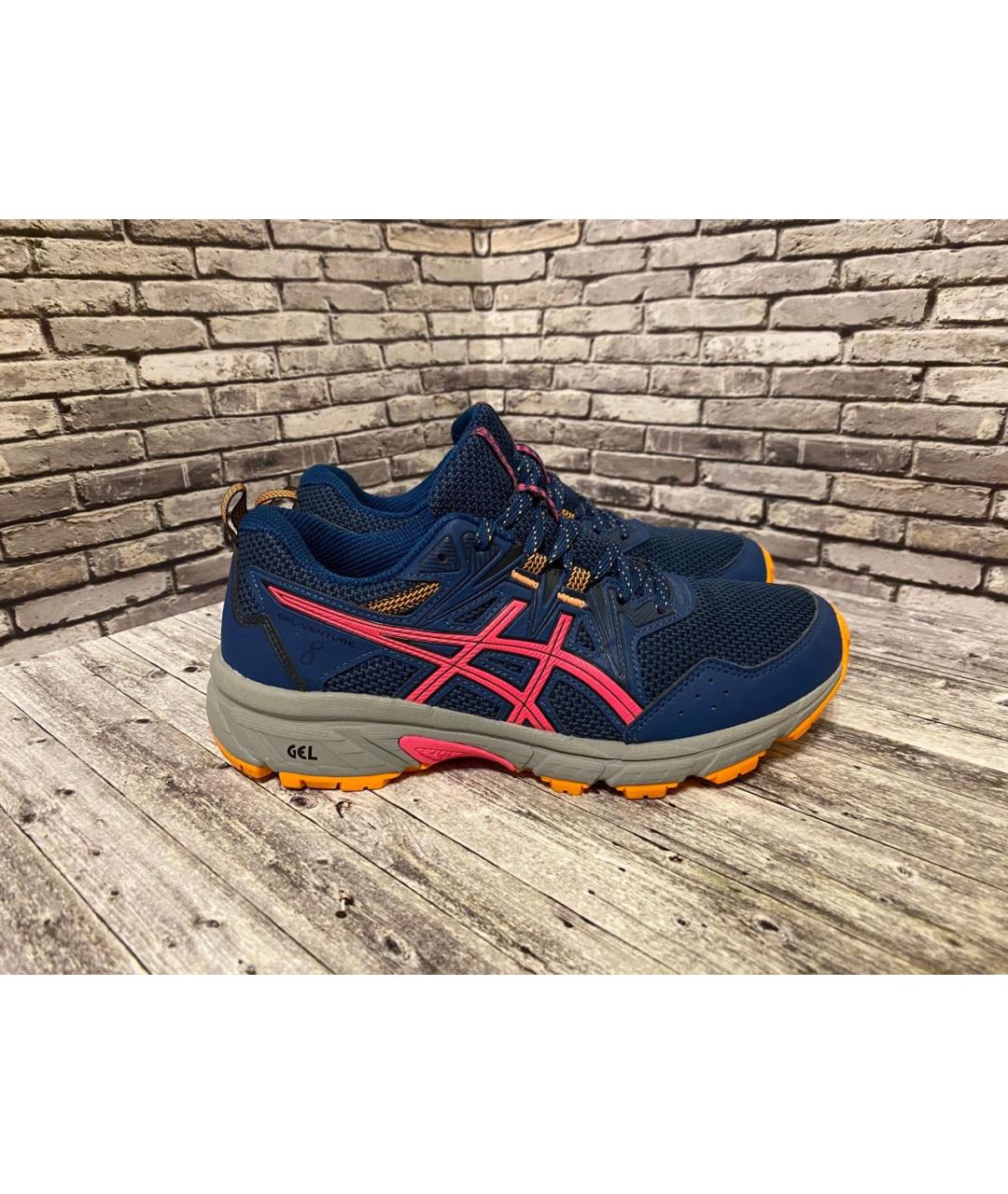 ASICS Синие синтетические кроссовки, фото 6