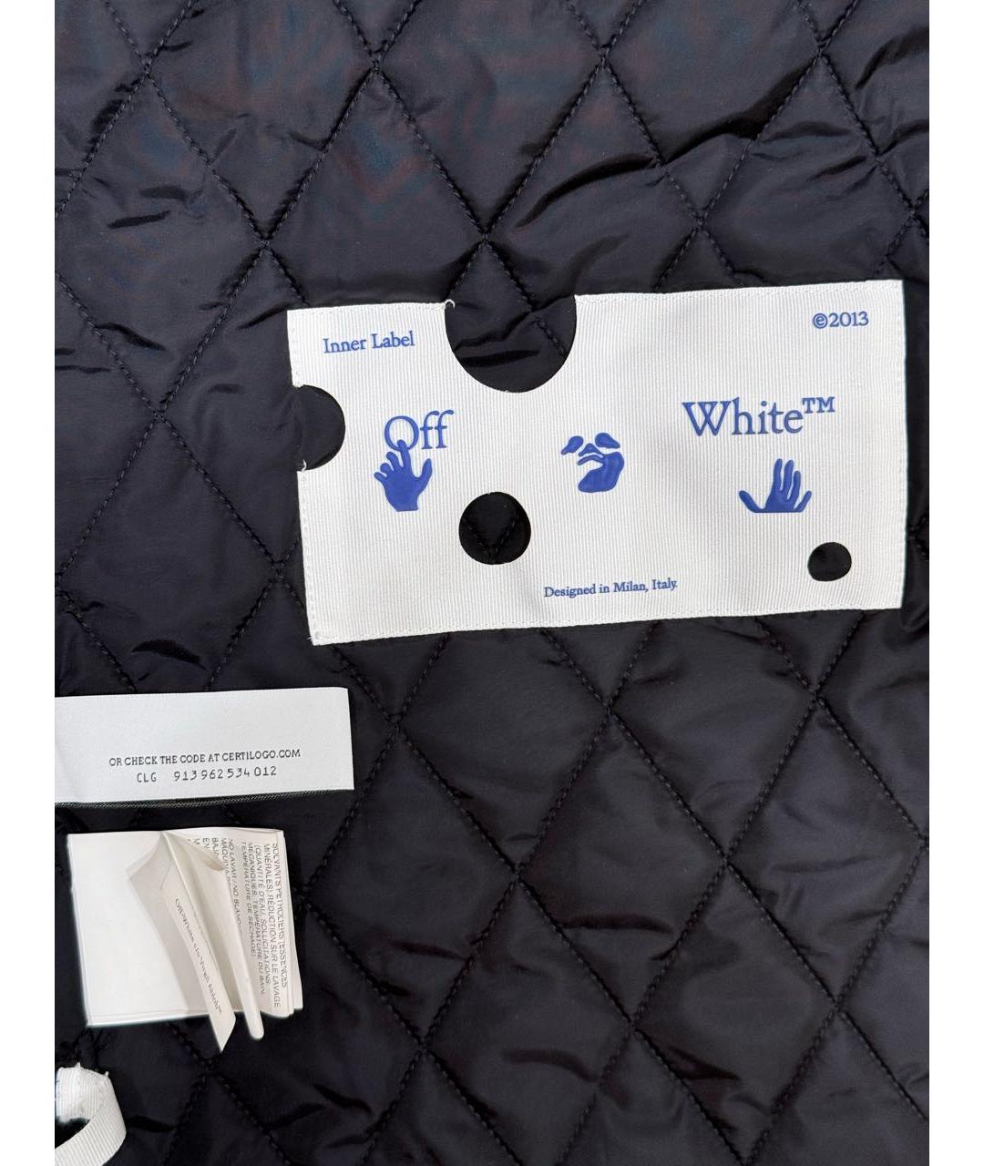 OFF-WHITE Темно-синяя хлопковая куртка, фото 3