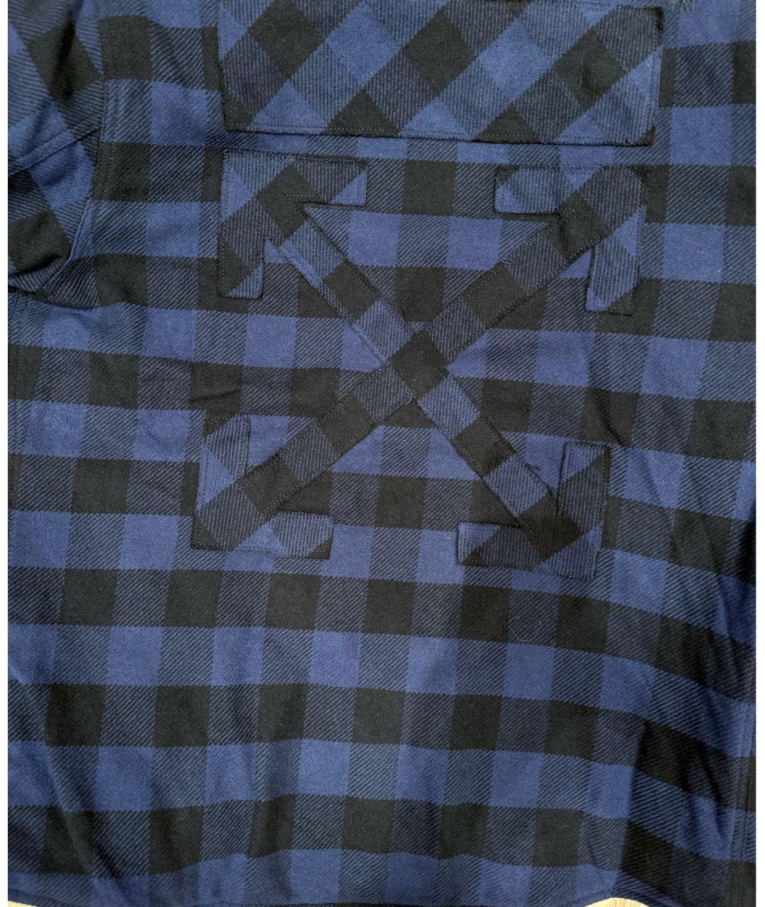 OFF-WHITE Темно-синяя хлопковая куртка, фото 2