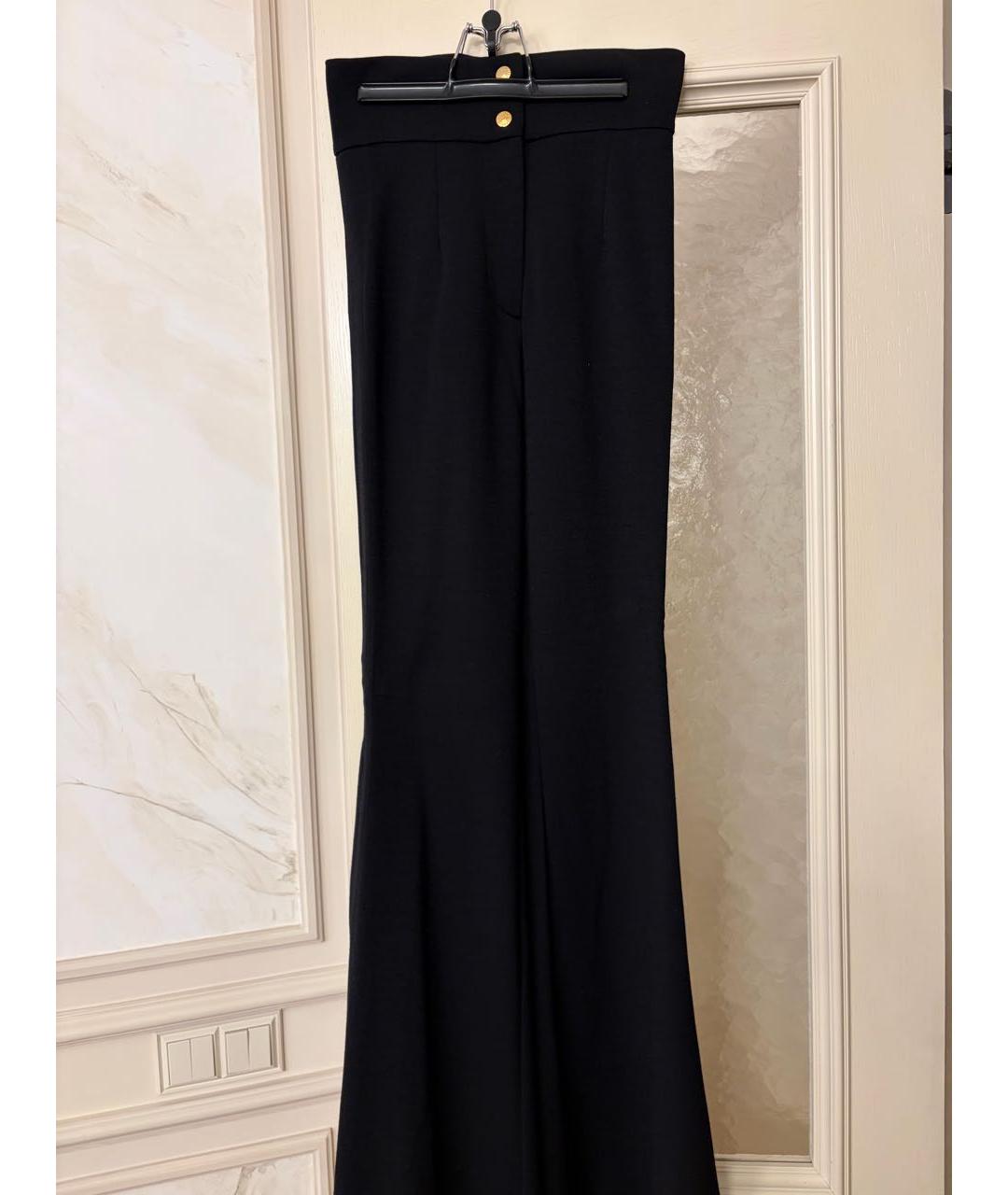 DOLCE&GABBANA Черные шерстяные брюки широкие, фото 3