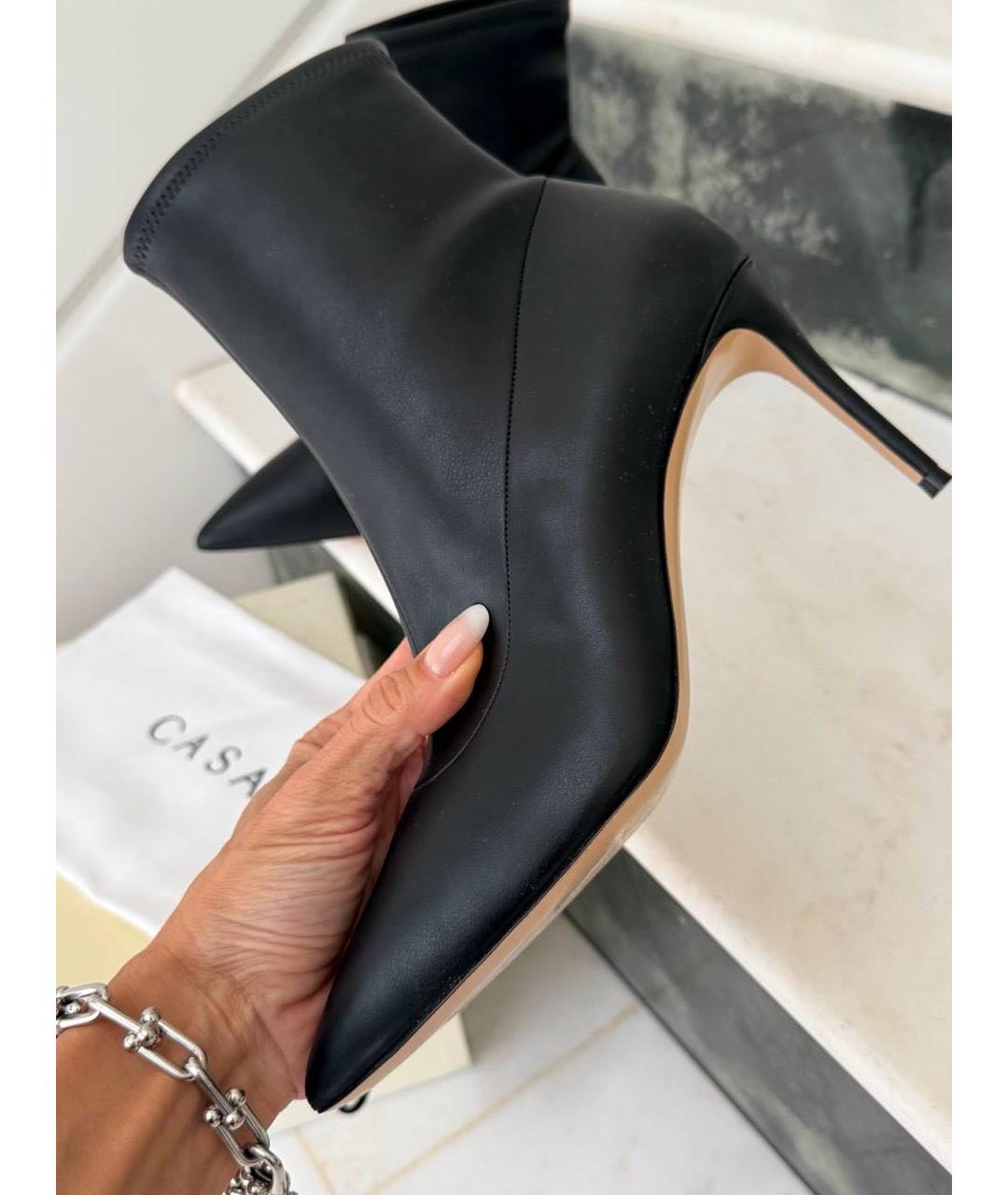 CASADEI Черные кожаные ботильоны, фото 4