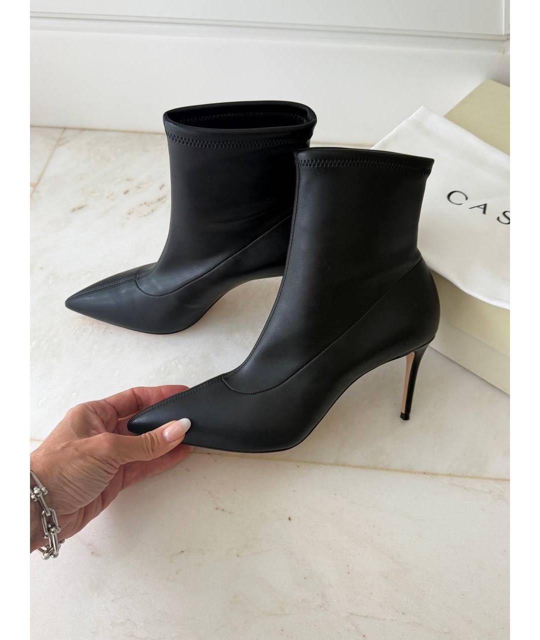 CASADEI Черные кожаные ботильоны, фото 3