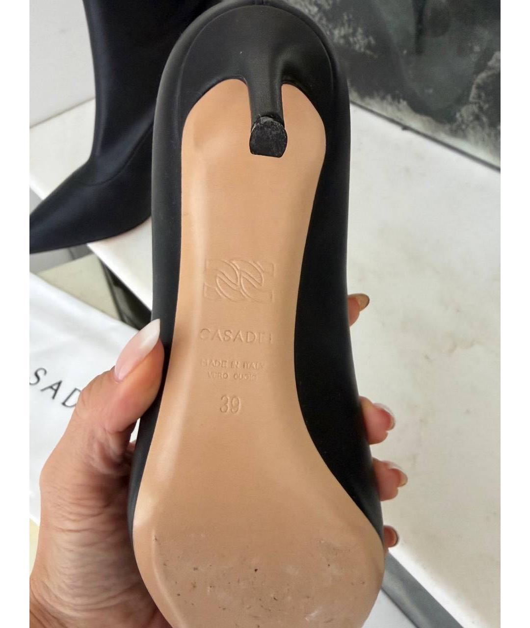 CASADEI Черные кожаные ботильоны, фото 5