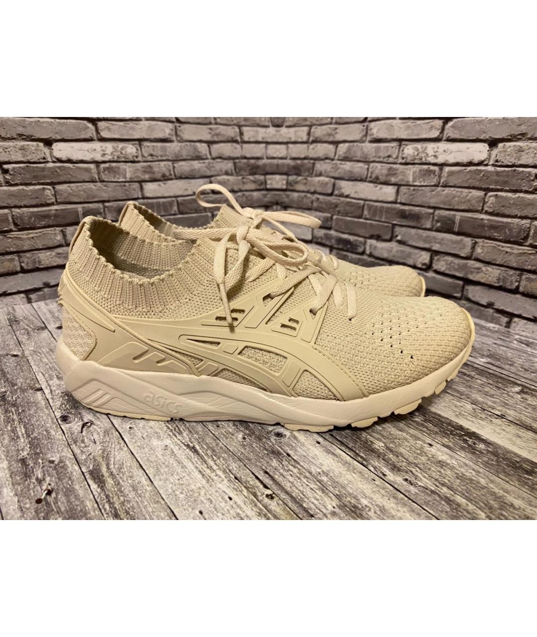 ASICS Бежевые синтетические кроссовки, фото 6
