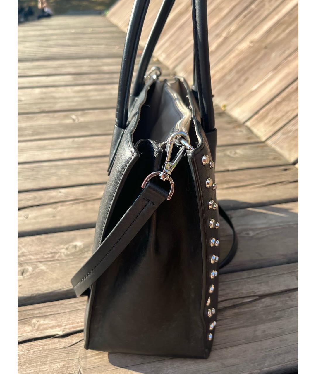MICHAEL KORS Черная кожаная сумка с короткими ручками, фото 3