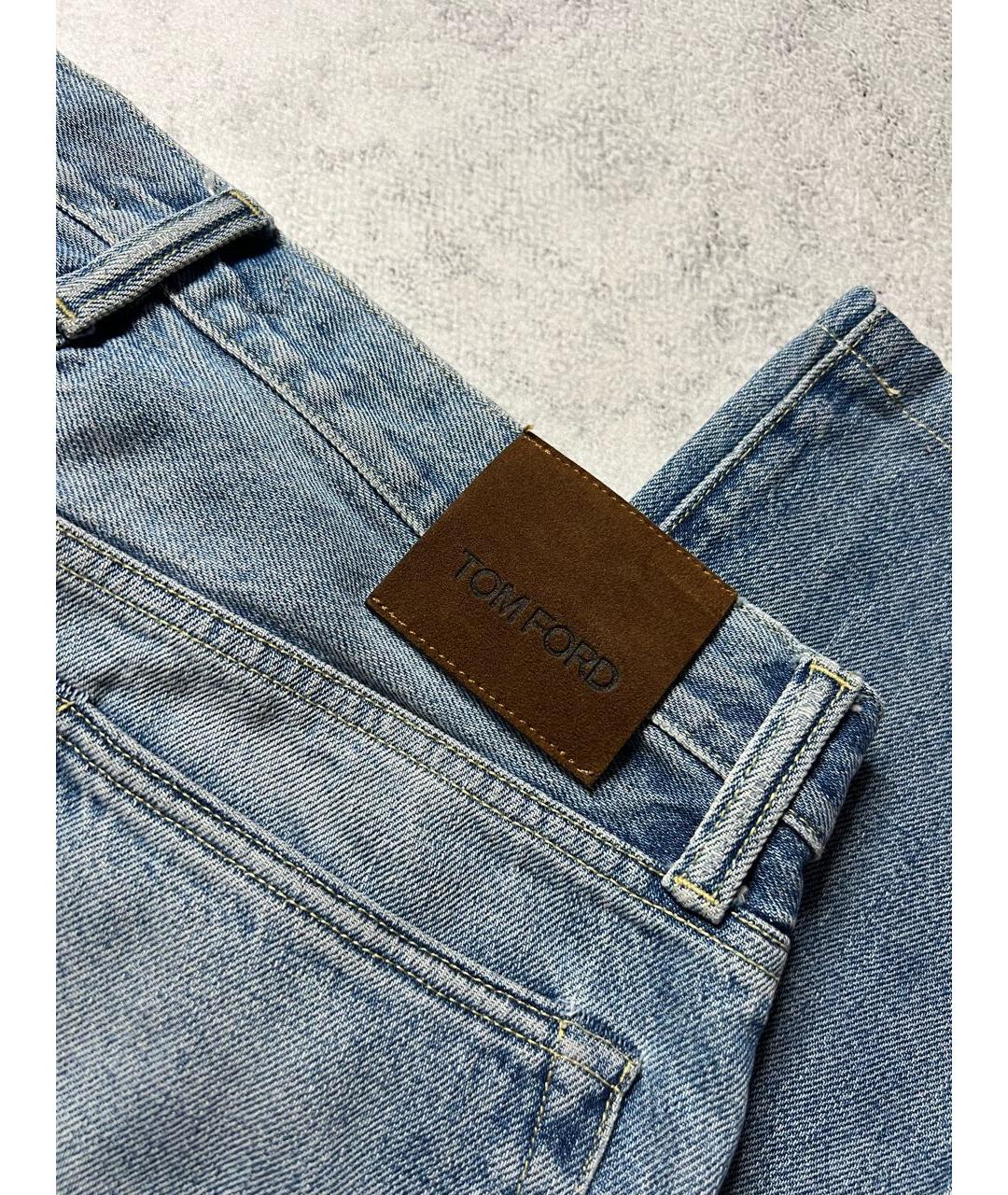 TOM FORD Синие хлопковые джинсы скинни, фото 5