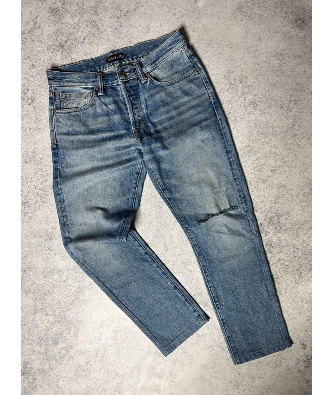 TOM FORD Синие хлопковые джинсы скинни, фото 9