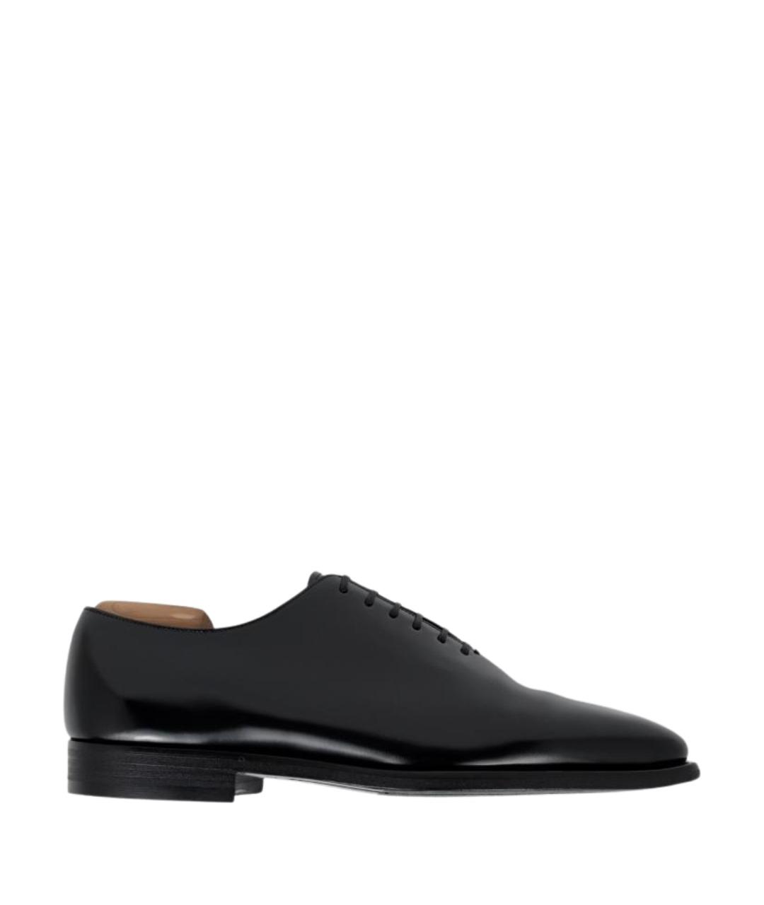 FERRAGAMO Черные кожаные туфли, фото 1