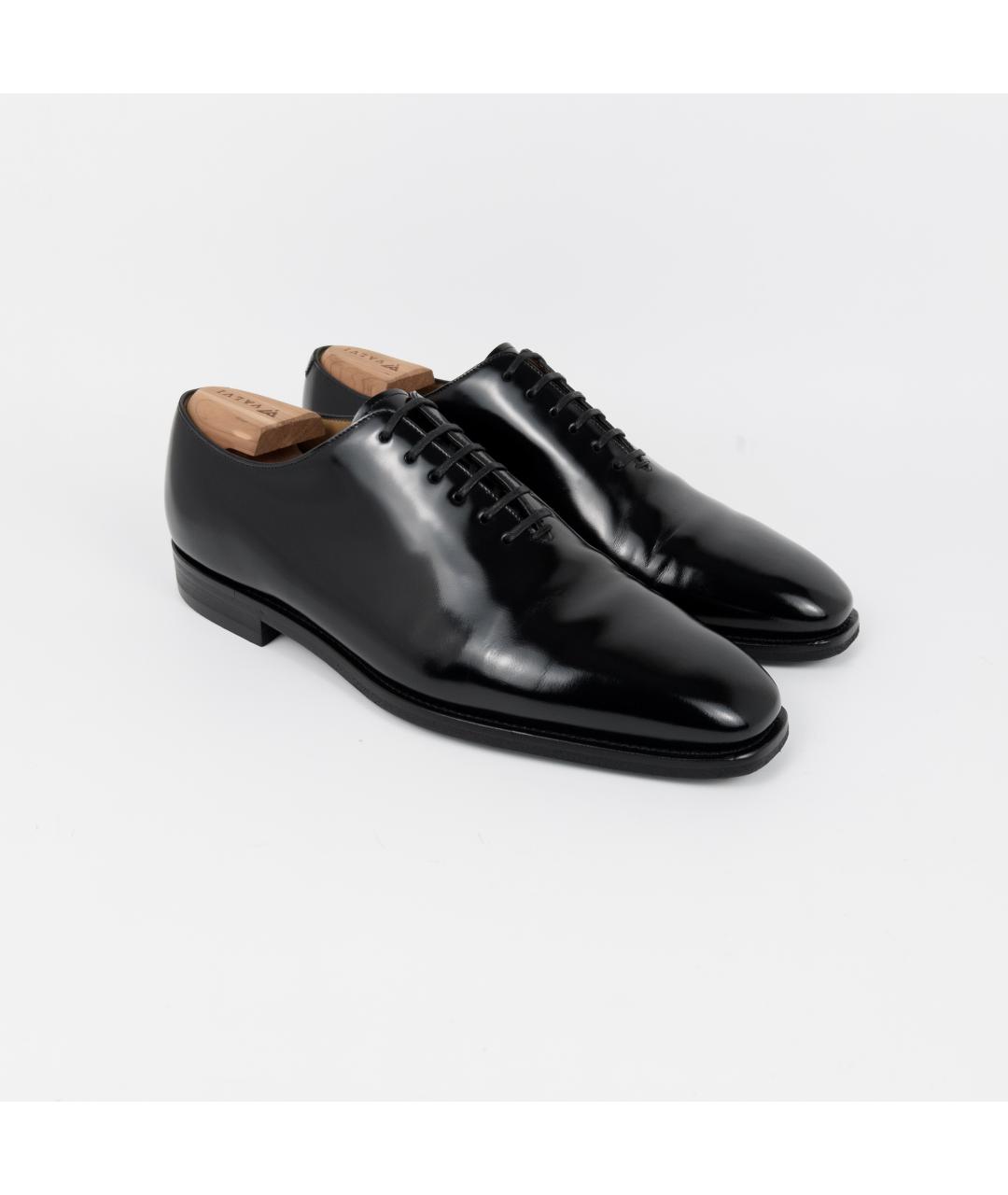 FERRAGAMO Черные кожаные туфли, фото 6