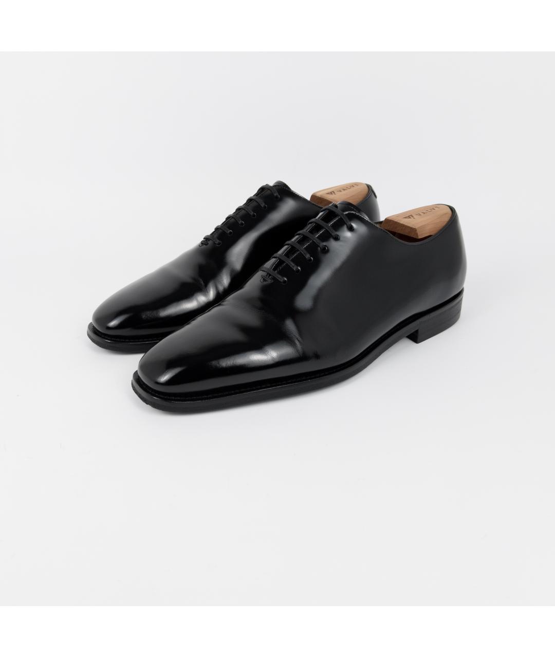 FERRAGAMO Черные кожаные туфли, фото 4