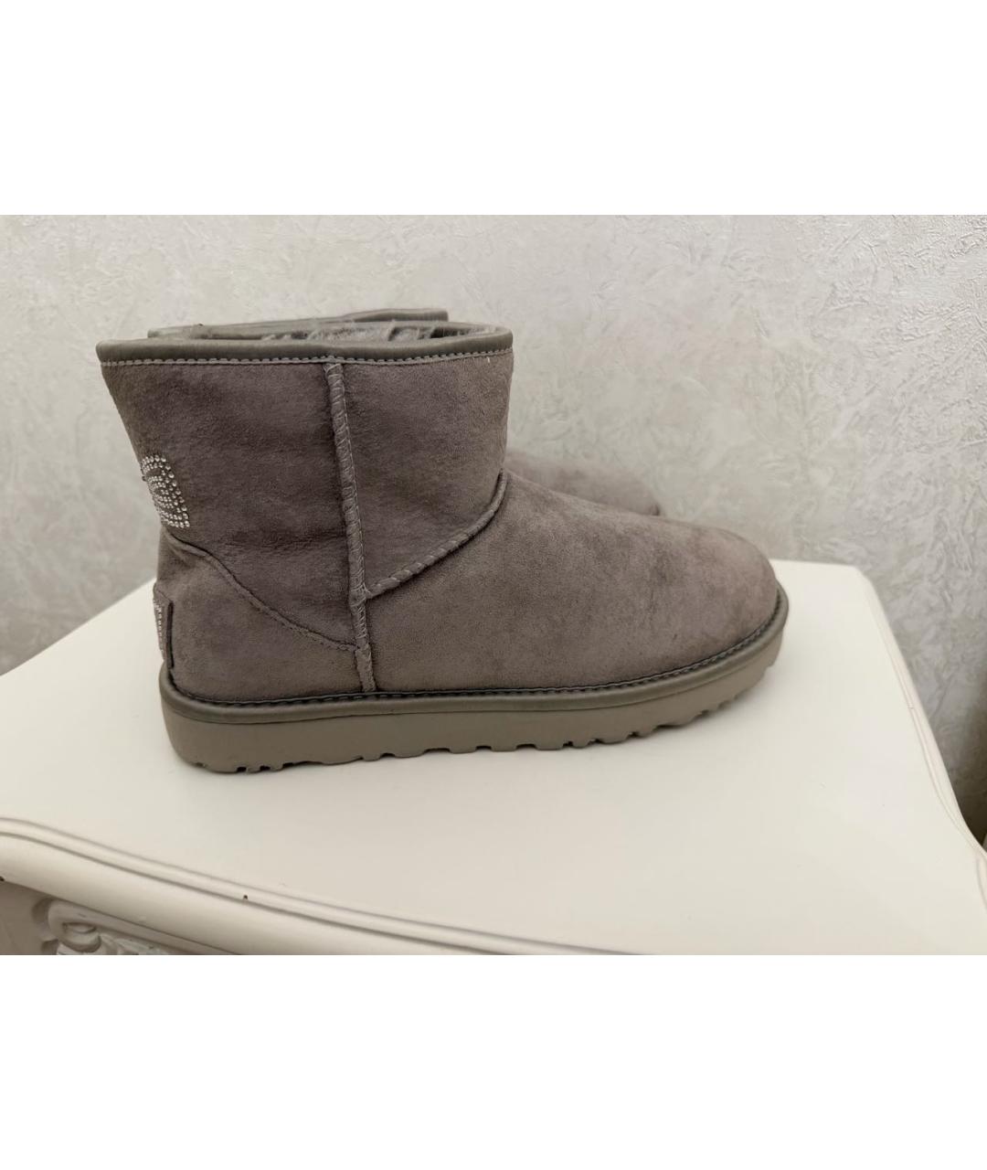 UGG Серые замшевые сапоги, фото 6