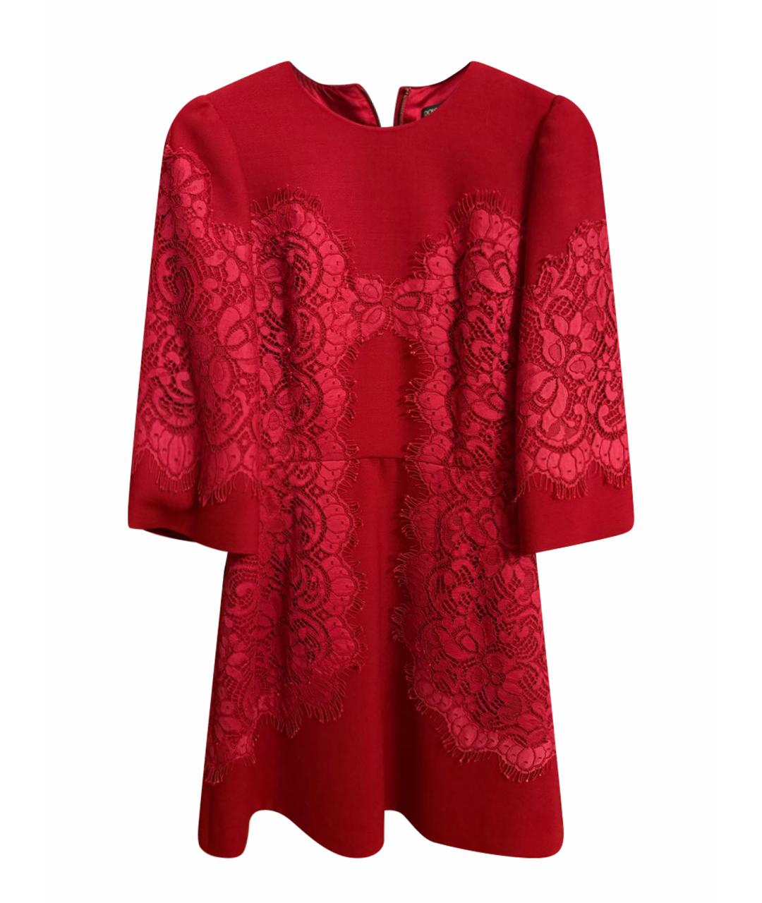 DOLCE&GABBANA Красное хлопковое вечернее платье, фото 1