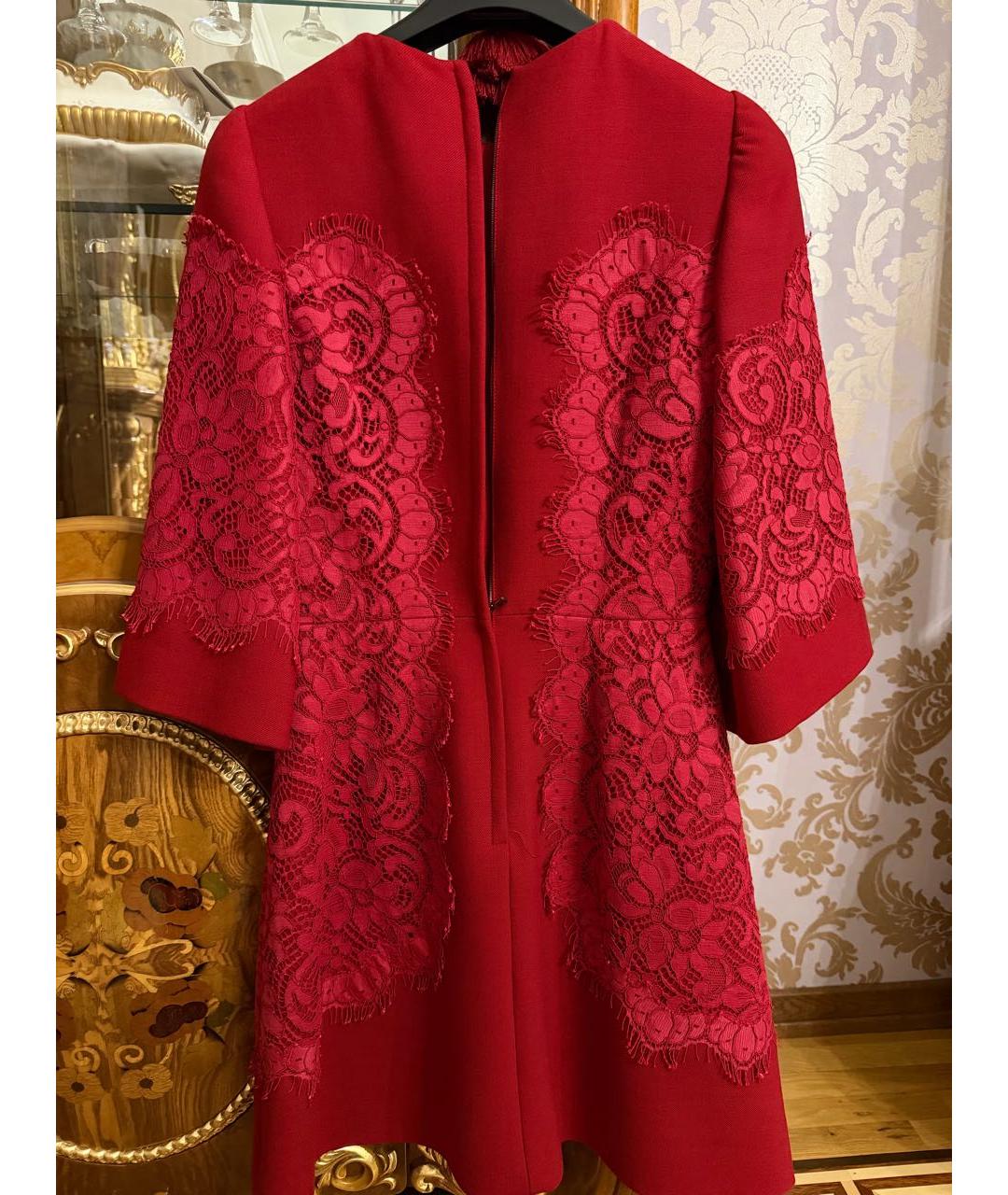DOLCE&GABBANA Красное хлопковое вечернее платье, фото 2