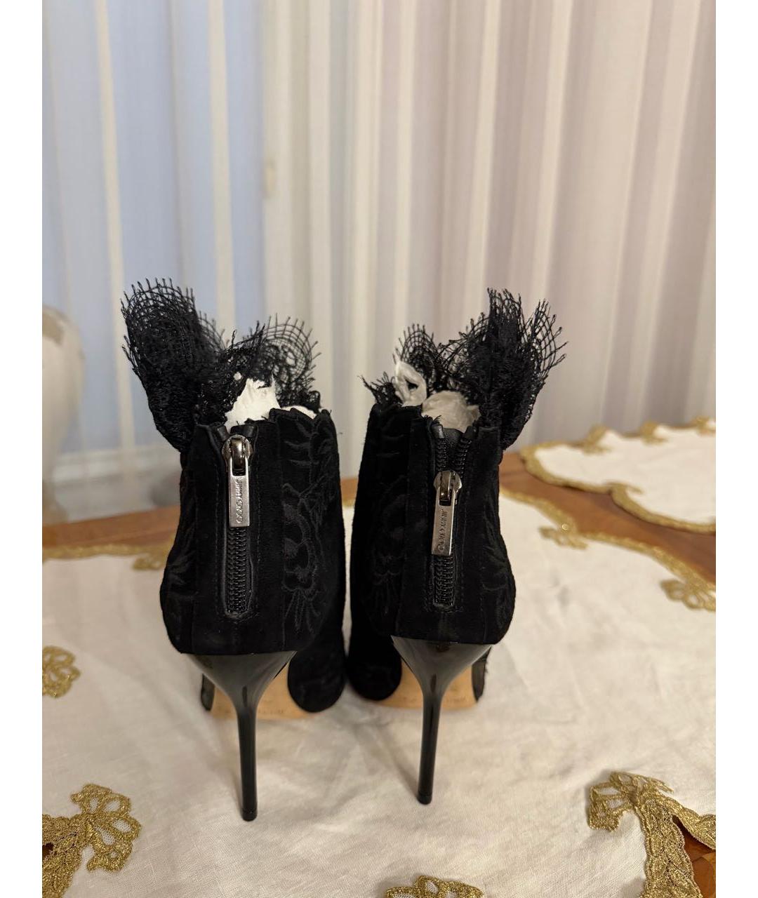 JIMMY CHOO Черные текстильные ботильоны, фото 4