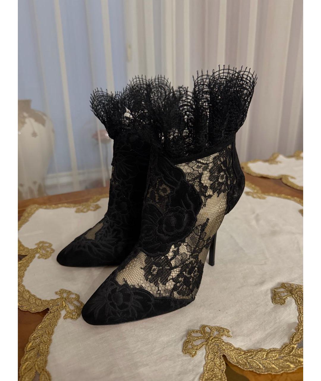 JIMMY CHOO Черные текстильные ботильоны, фото 3