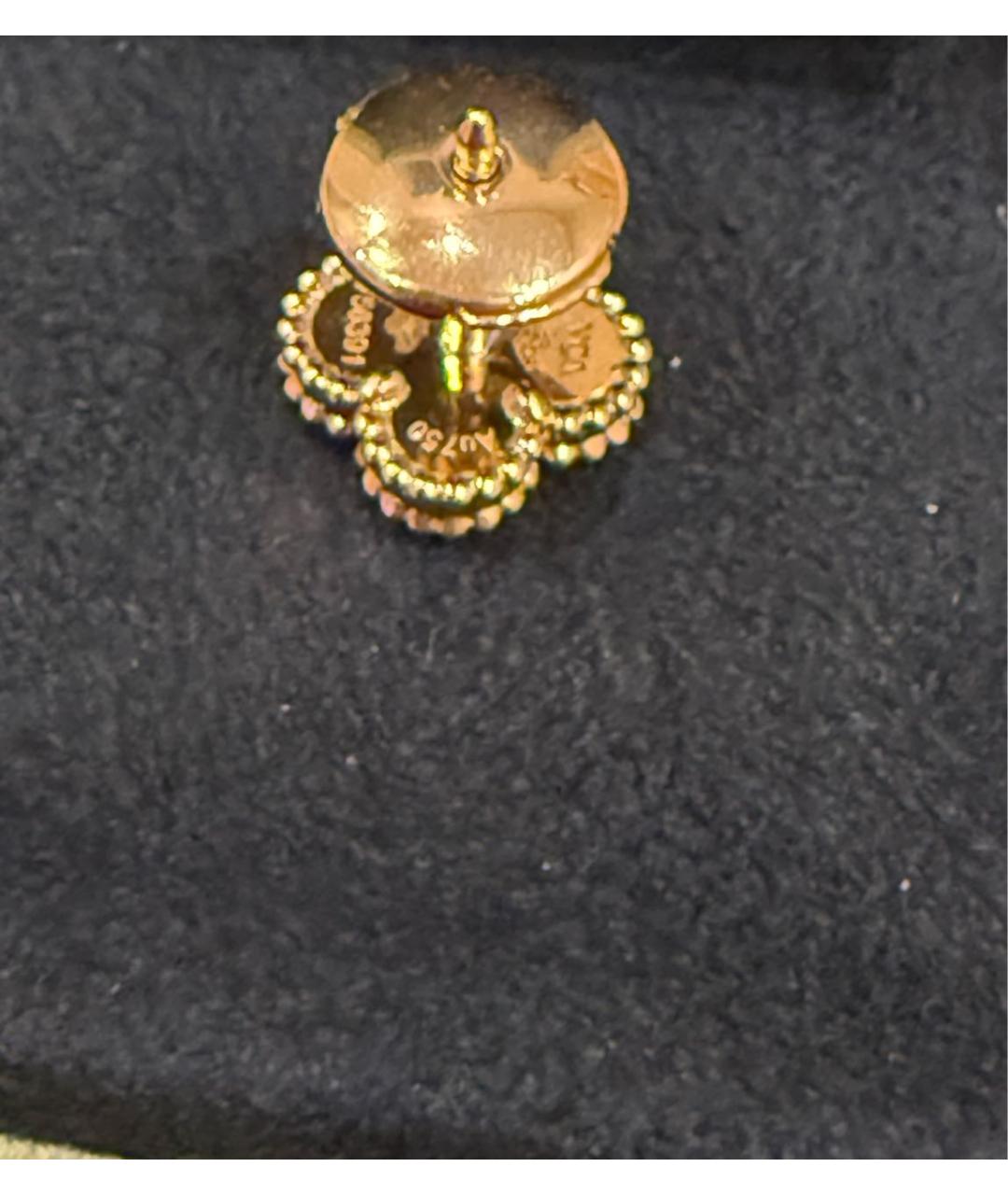 VAN CLEEF & ARPELS Белые серьги из желтого золота, фото 3