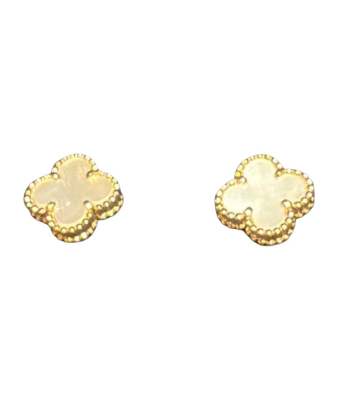 VAN CLEEF & ARPELS Белые серьги из желтого золота, фото 1
