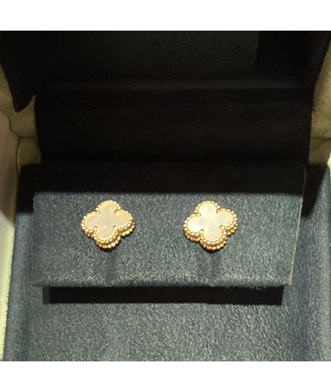 VAN CLEEF & ARPELS Белые серьги из желтого золота, фото 8