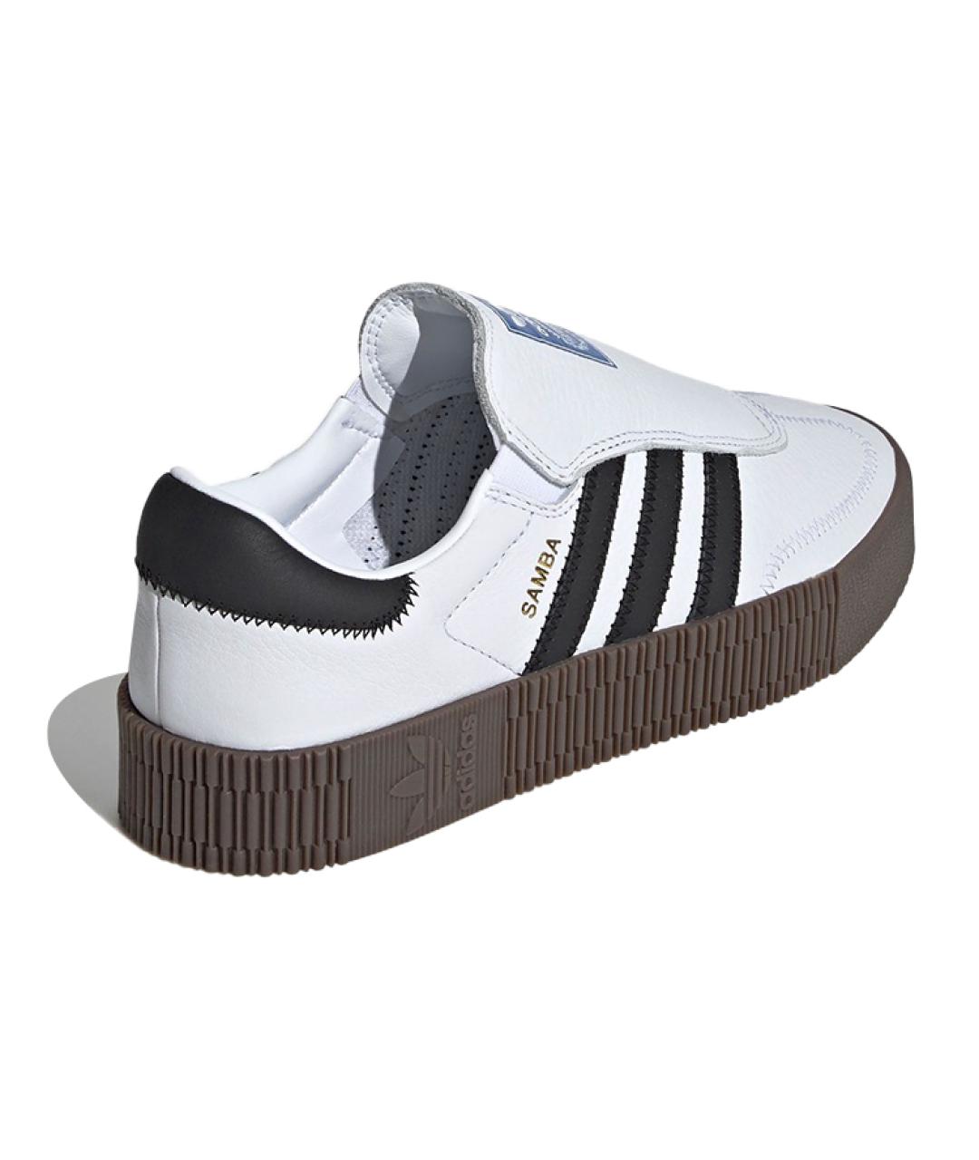ADIDAS Белые кожаные кроссовки, фото 4