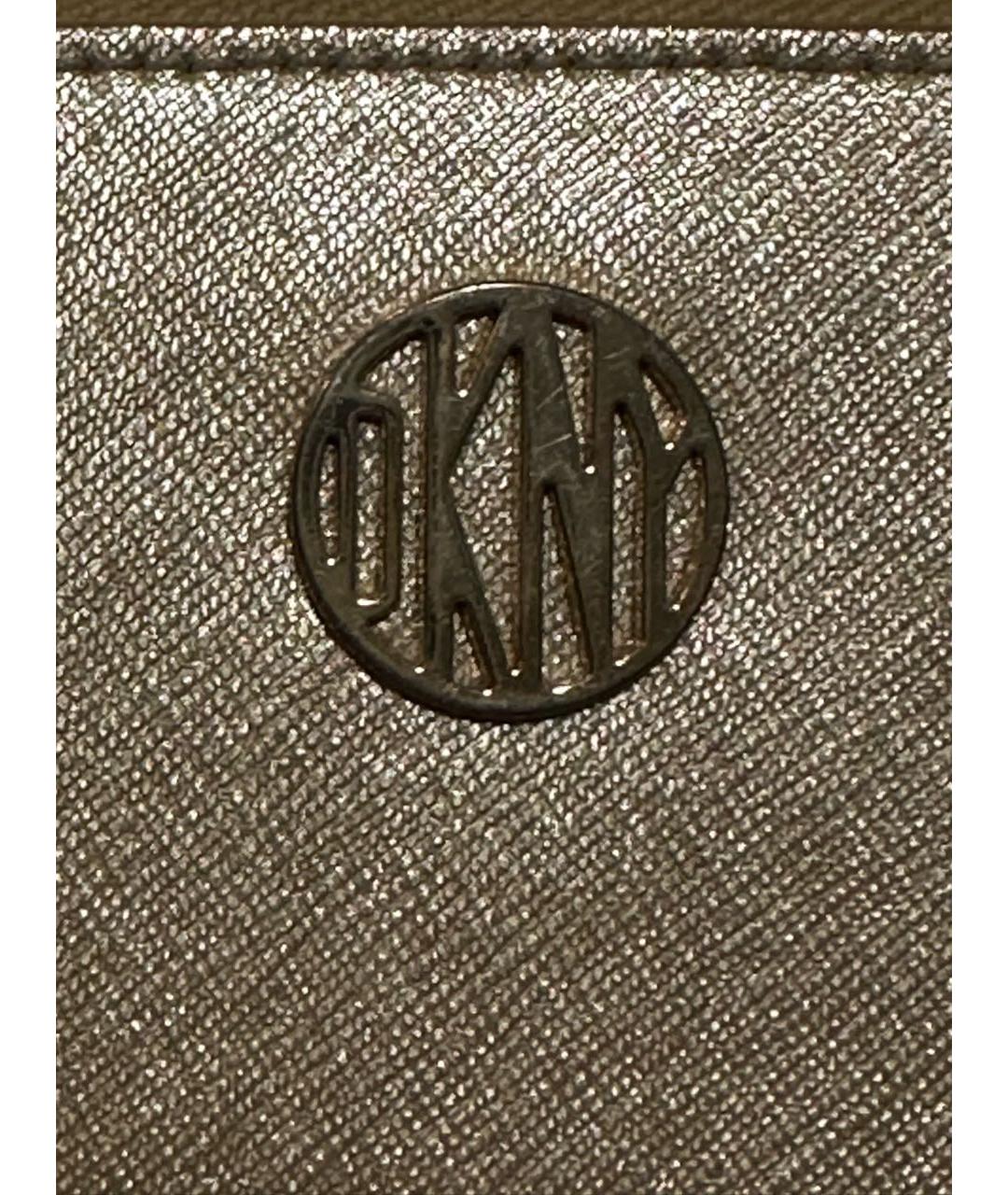 DKNY Золотой кожаный кошелек, фото 6