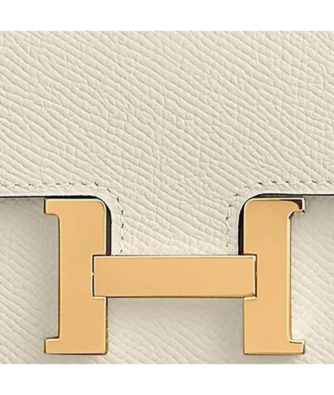 HERMES Бежевая кожаная сумка через плечо, фото 4