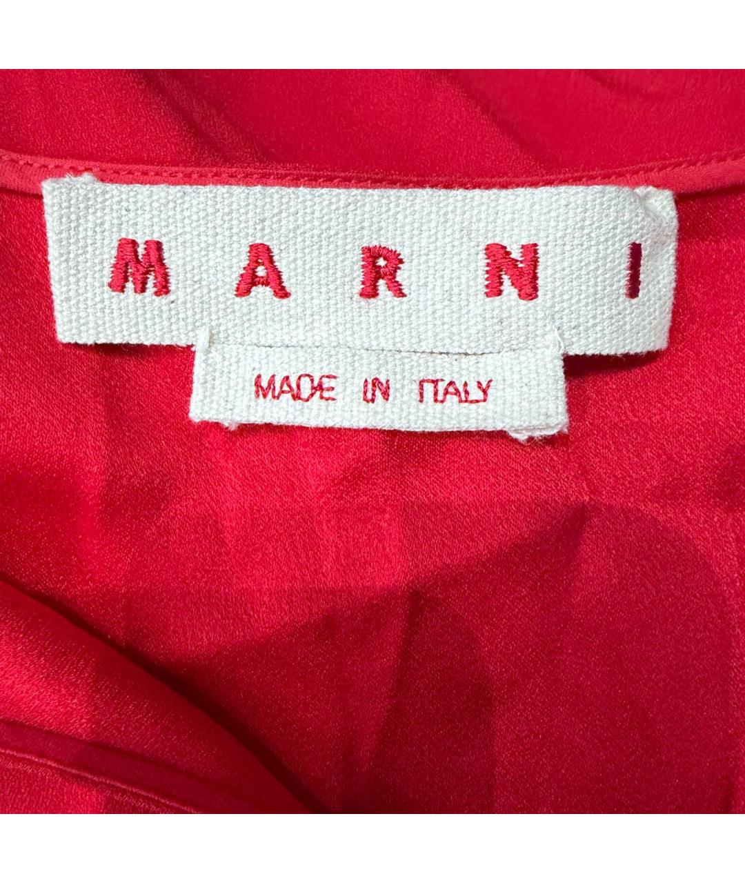 MARNI Красное вискозное коктейльное платье, фото 3