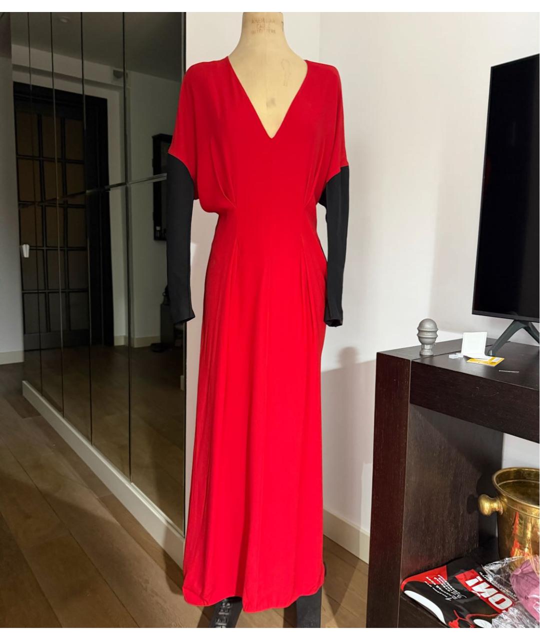 MARNI Красное вискозное коктейльное платье, фото 6