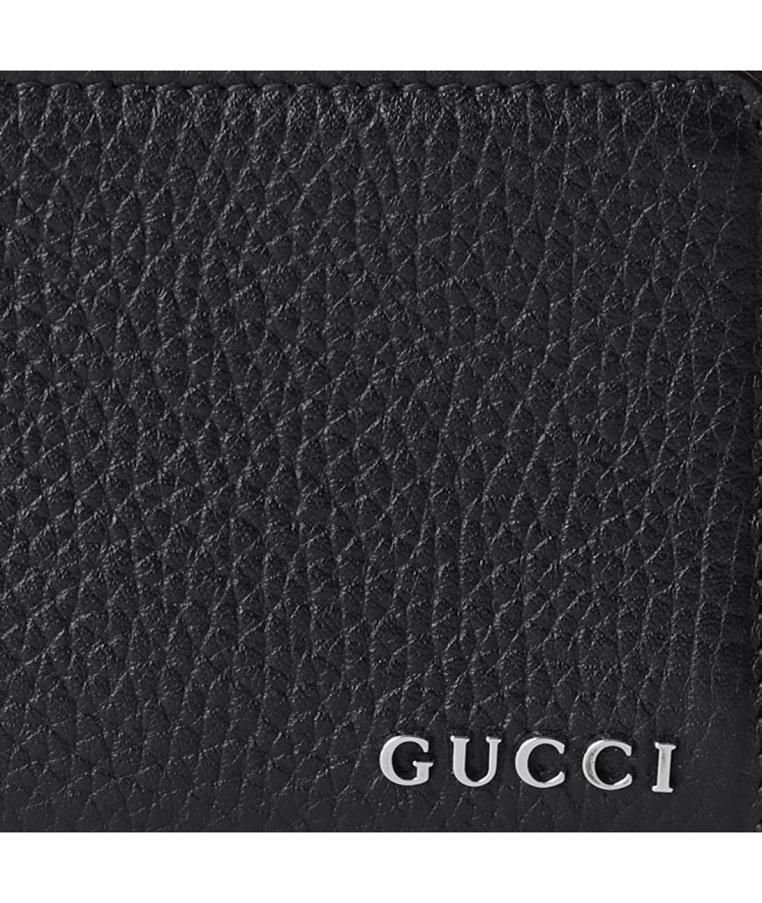GUCCI Черный кожаный кардхолдер, фото 5