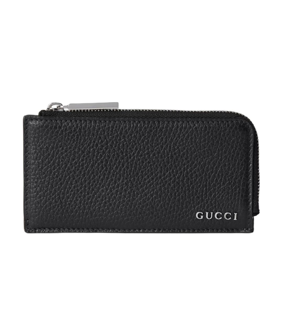 GUCCI Черный кожаный кардхолдер, фото 1