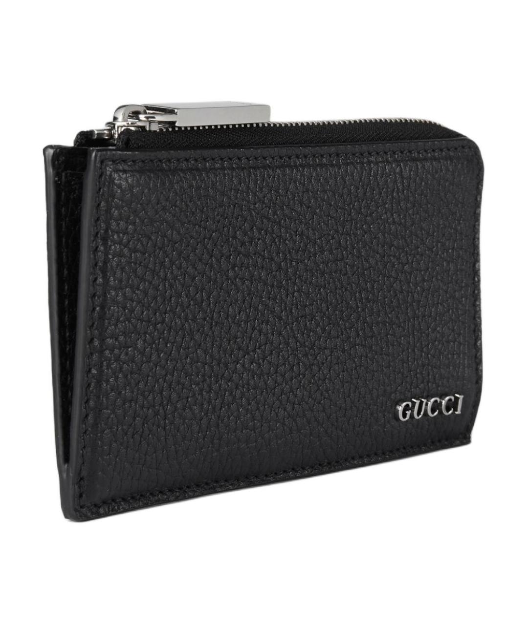 GUCCI Черный кожаный кардхолдер, фото 2