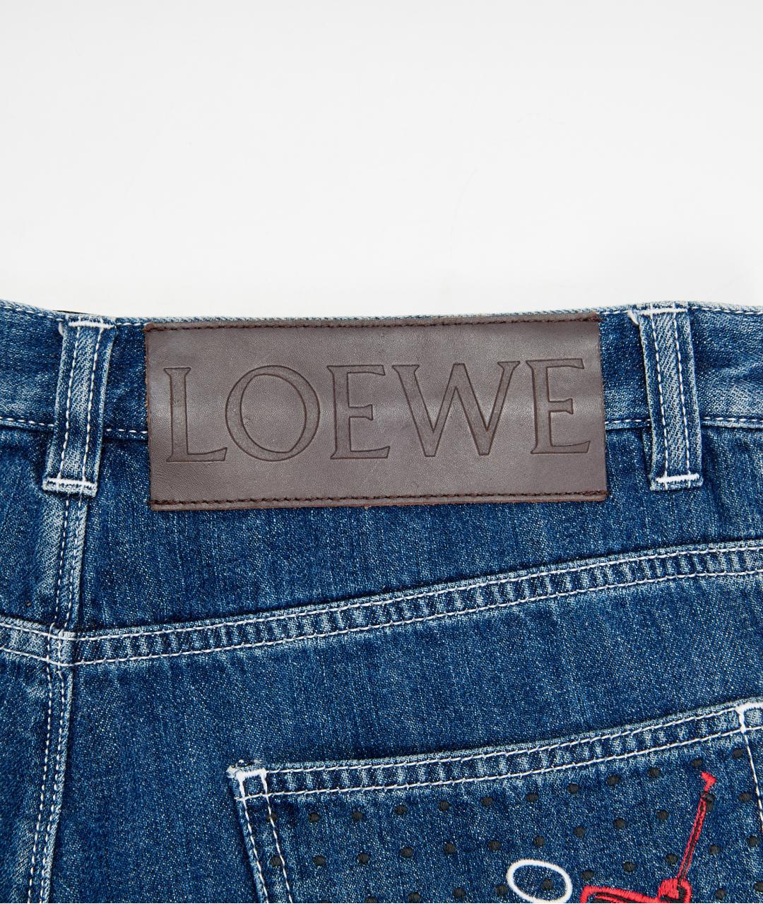 LOEWE Синие хлопковые прямые джинсы, фото 5
