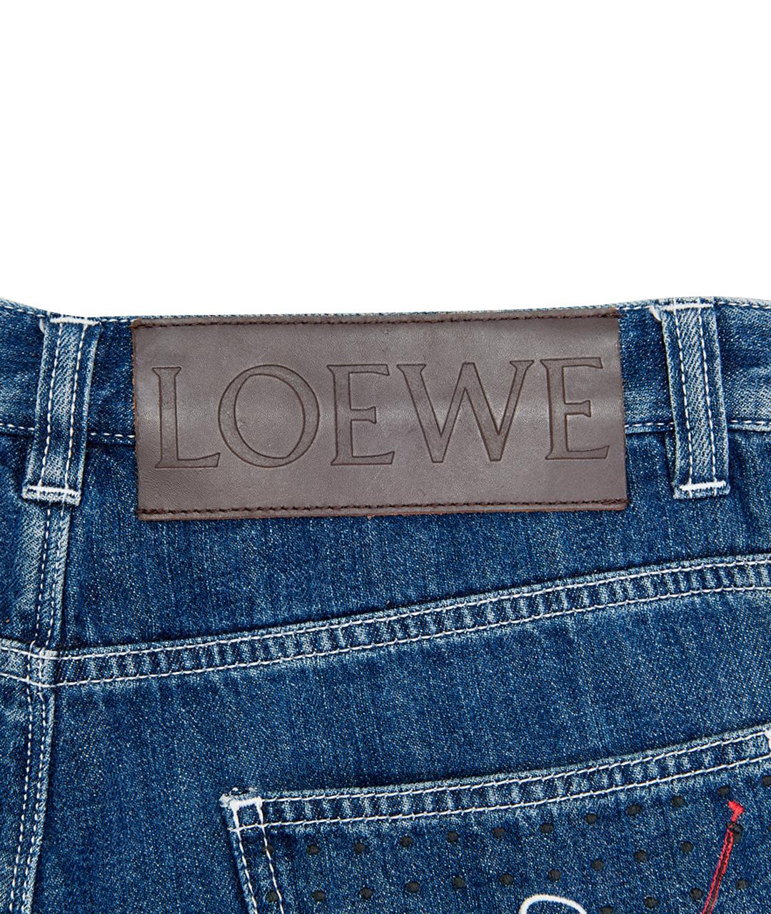 LOEWE Синие хлопковые прямые джинсы, фото 10