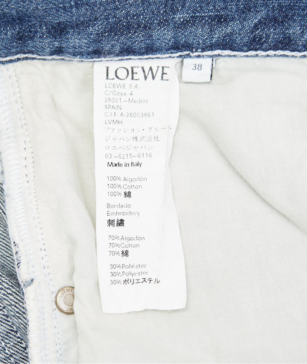 LOEWE Синие хлопковые прямые джинсы, фото 4