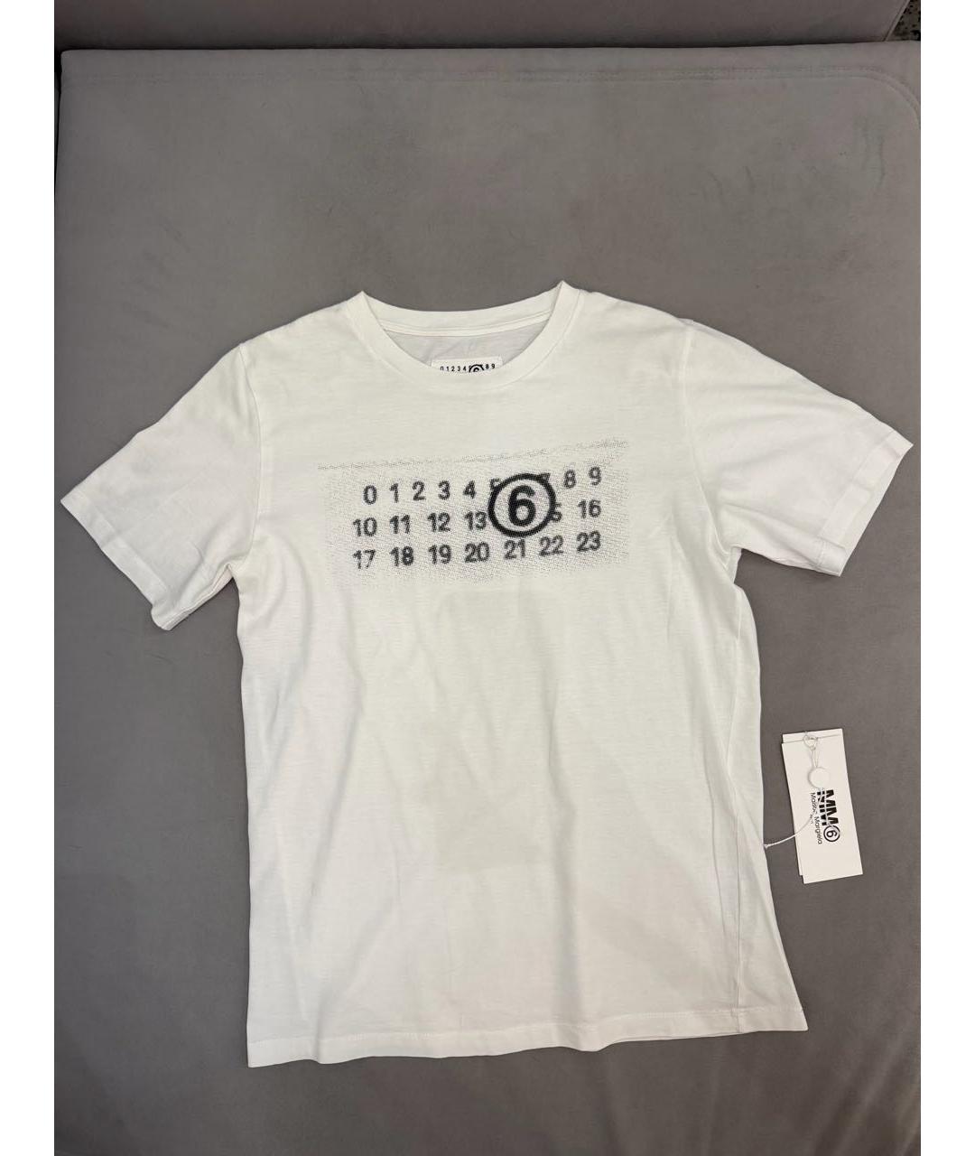 MM6 MAISON MARGIELA Белая хлопковая детская футболка, фото 5