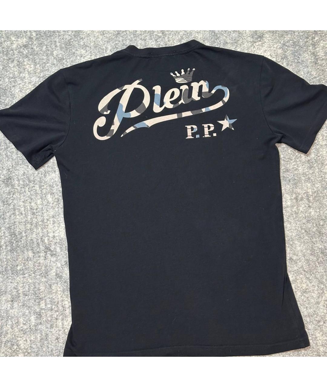 PHILIPP PLEIN Черная хлопковая футболка, фото 2