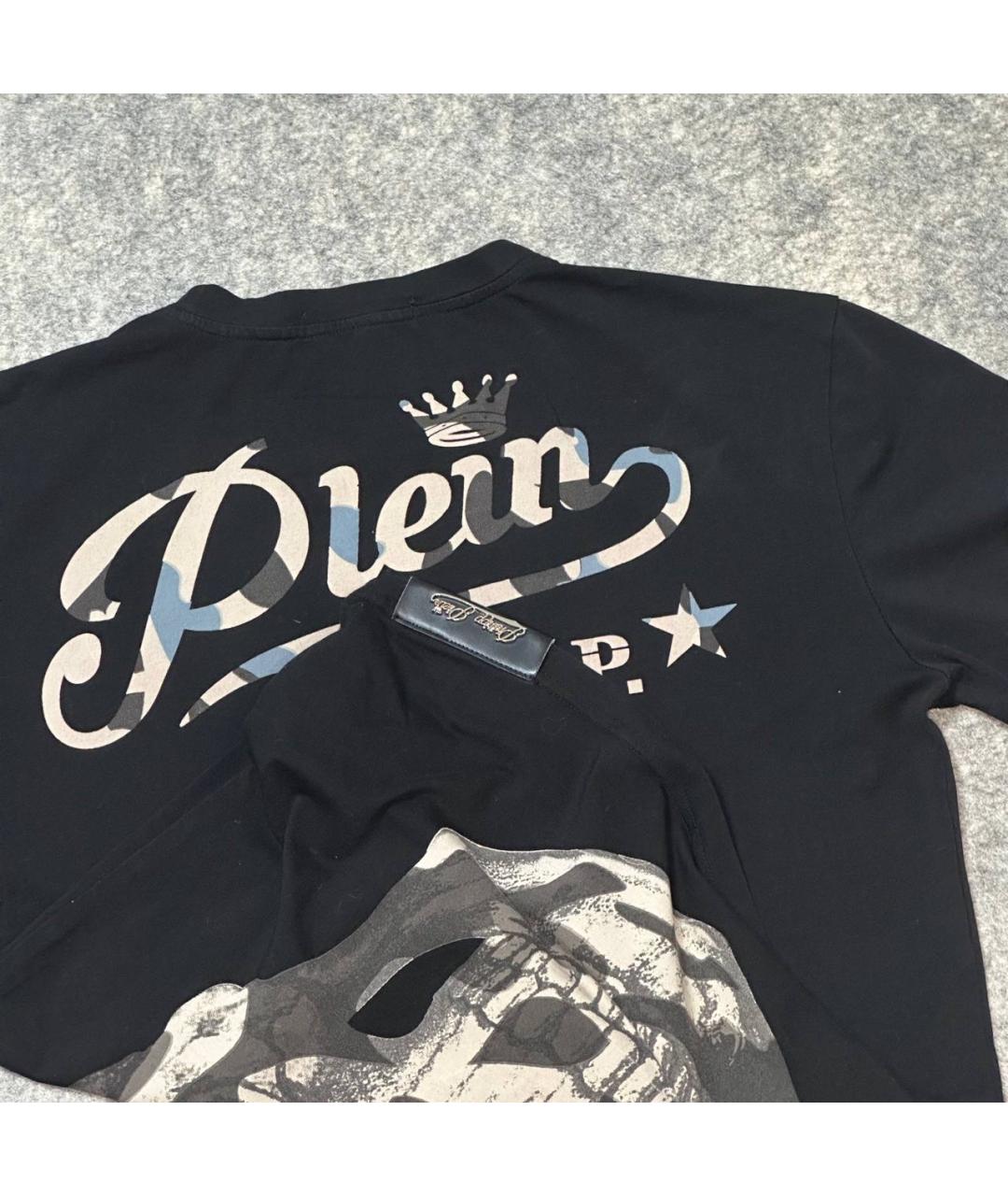 PHILIPP PLEIN Черная хлопковая футболка, фото 3