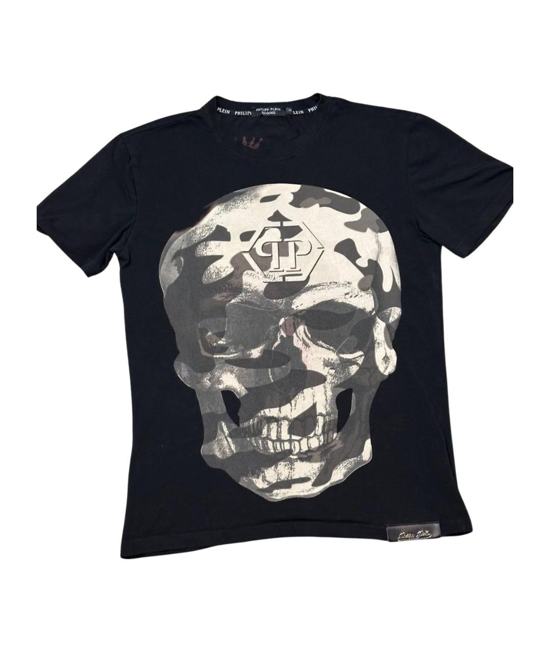 PHILIPP PLEIN Черная хлопковая футболка, фото 1