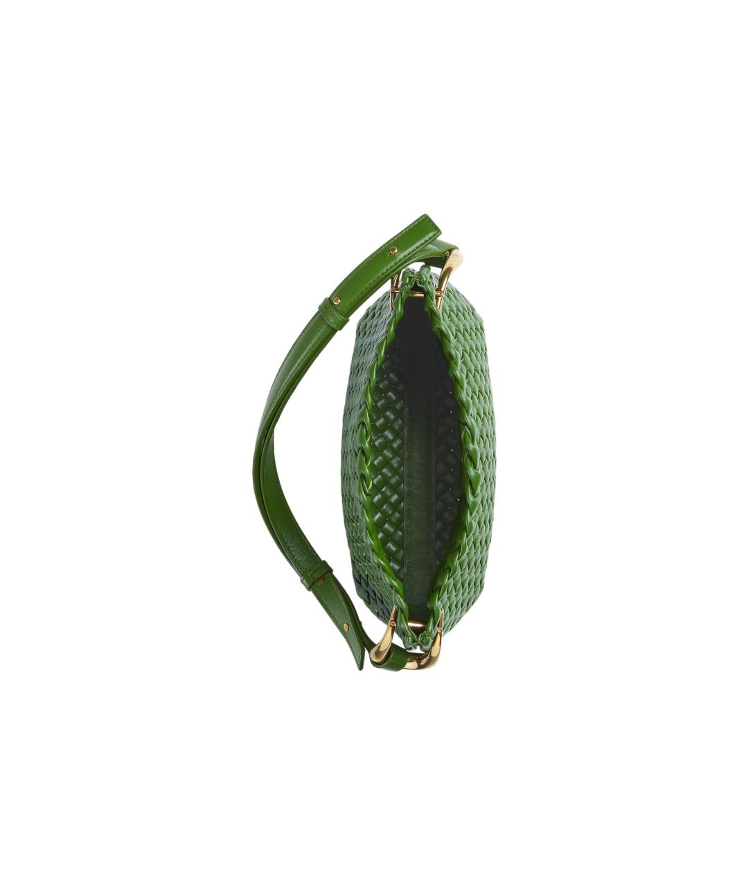 BOTTEGA VENETA Зеленая кожаная сумка через плечо, фото 4