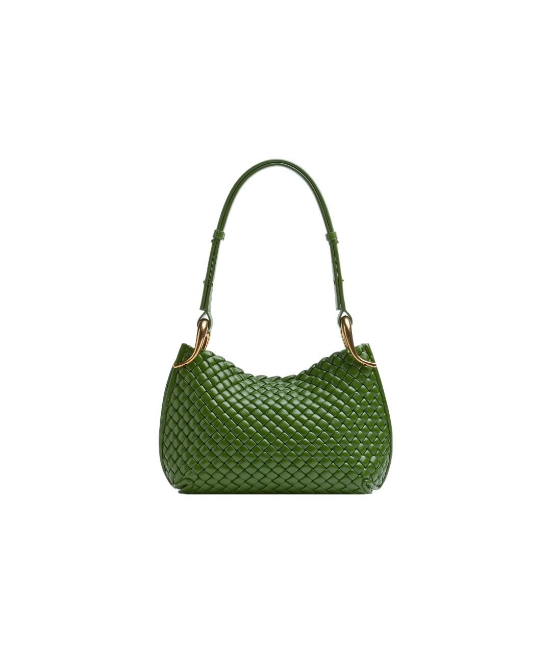 BOTTEGA VENETA Зеленая кожаная сумка через плечо, фото 3
