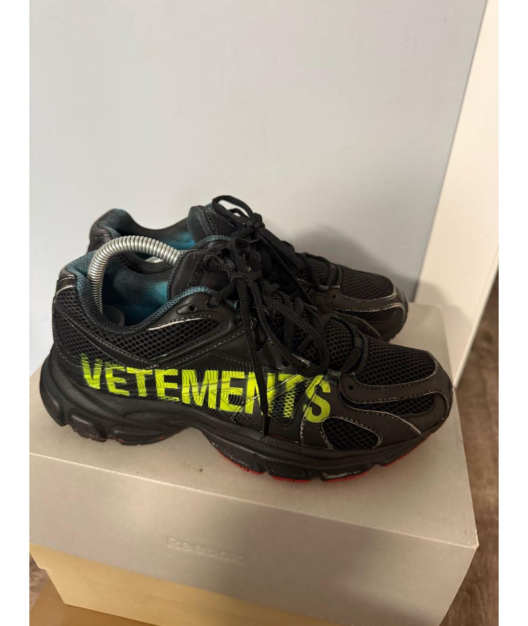 VETEMENTS Черные текстильные кроссовки, фото 5