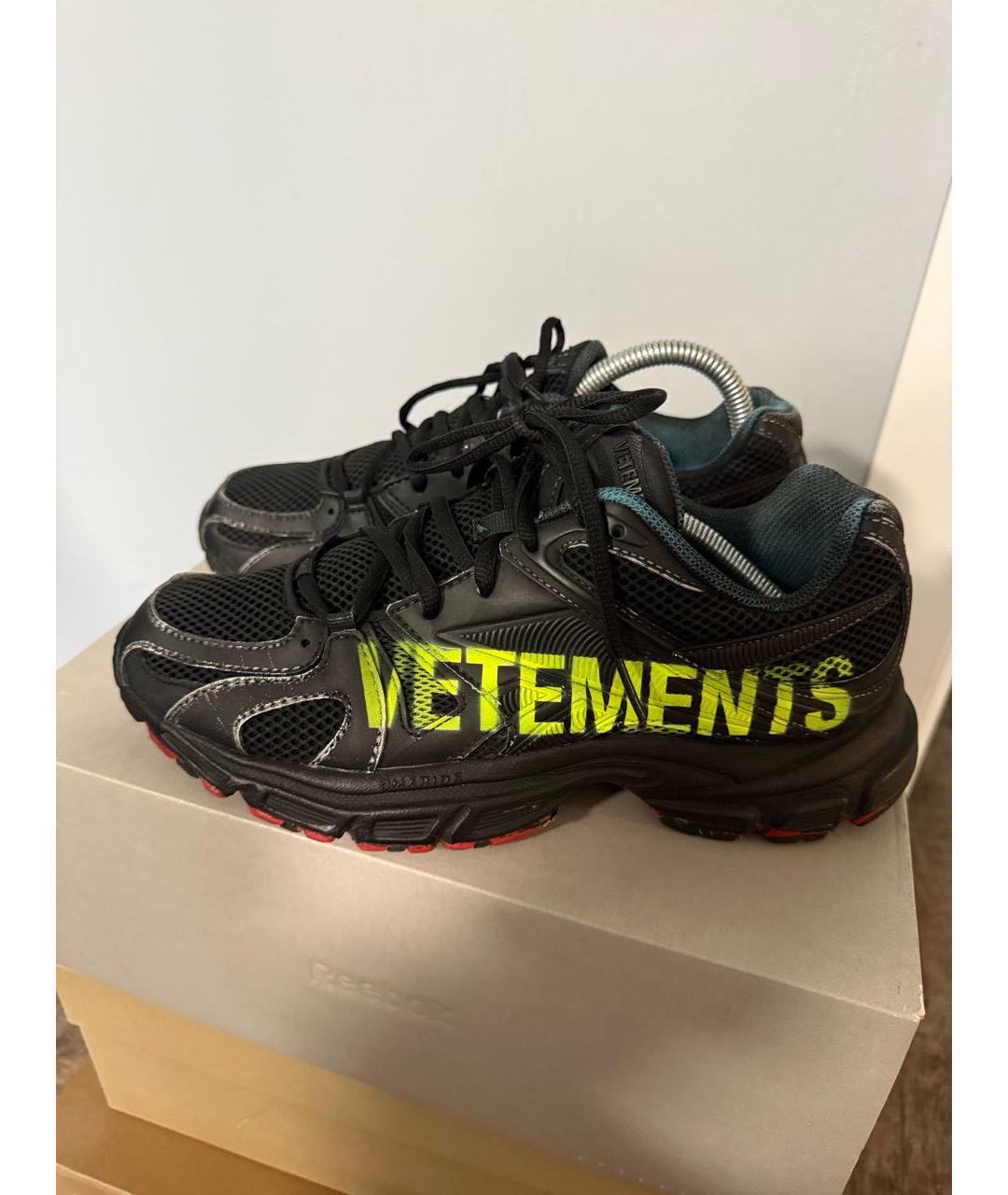 VETEMENTS Черные текстильные кроссовки, фото 4