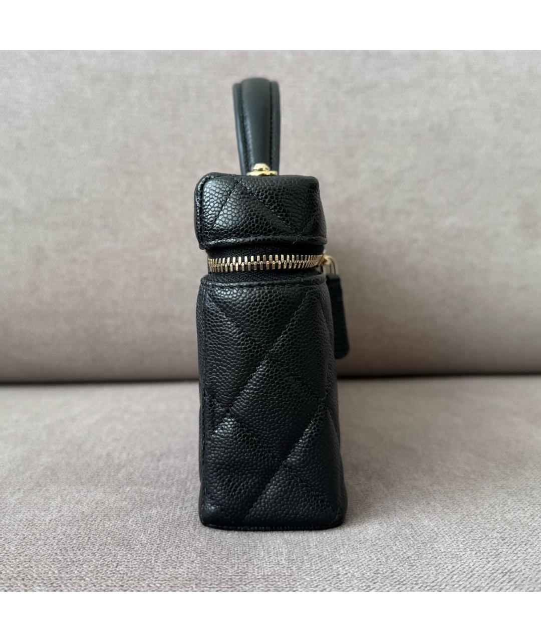 CHANEL Черная кожаная сумка через плечо, фото 4