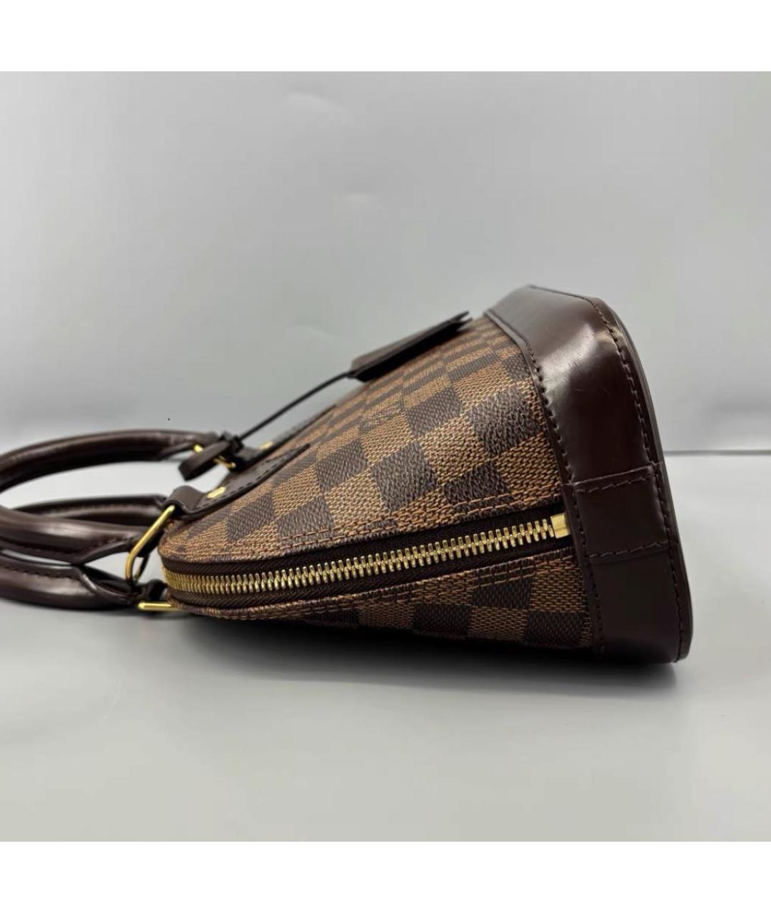LOUIS VUITTON Коричневая сумка с короткими ручками из канвы, фото 5