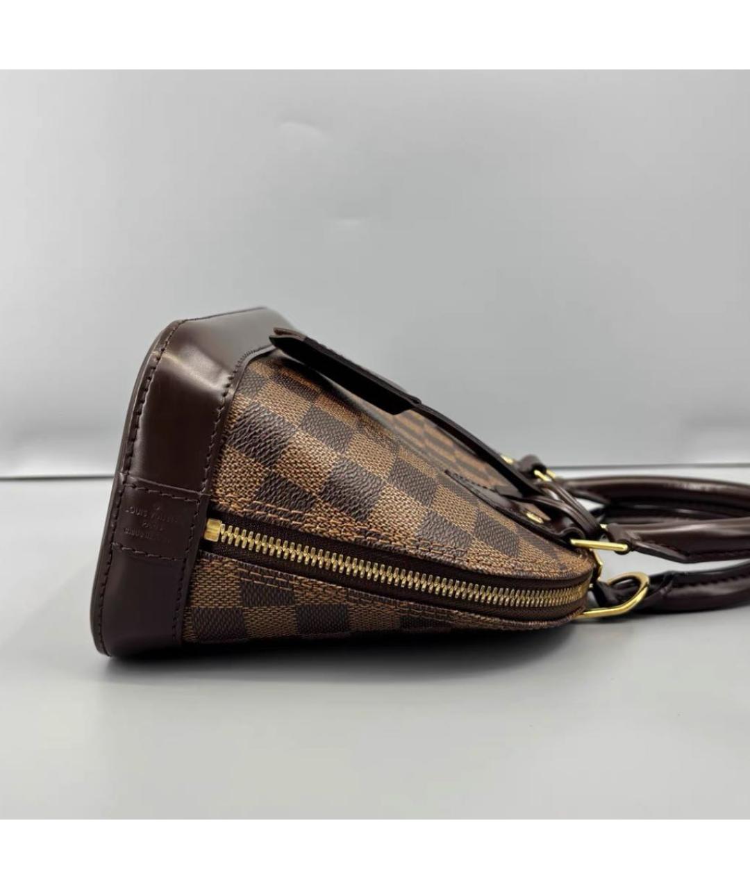 LOUIS VUITTON Коричневая сумка с короткими ручками из канвы, фото 3